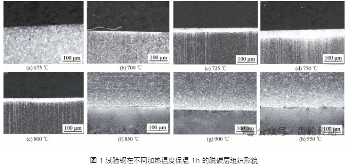 20CrMnTi 齒輪鋼表面脫碳及疲勞行為研究